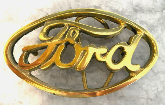 Ford Belt Buckle - Stamped 799 Solid Brass - Automotive - Ford