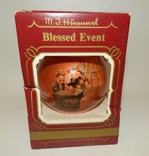Vtg 1983 Hummel Goebel Glass Christmas Ornament - Blessed Event Nativity  - MIB
