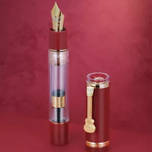 Pluma Estilográfica Jumbo 2024 Jinhao 1935 Clip de Guitarra Dorado Tapa de Tornillo sin Caja - Imagen 1 de 6