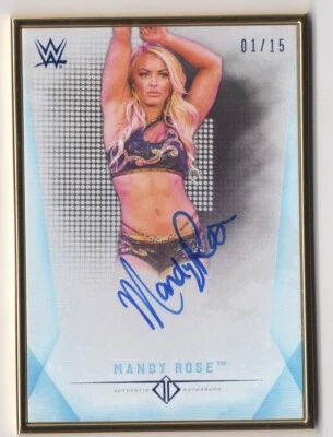 Mandy Rose 2019 Topps Transcendent WWE Framed Autograph Card Auto Blue 1/15 - Image 1 of 2