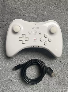 Controlador Oficial Nintendo Wii U Pro Videojuego Control Remoto WUP-005 BLANCO Genuino - Imagen 1 de 9