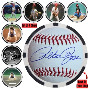 PETE ROSE - BASEBALL LEGEND - CINCINNATI REDS - POKER CHIP SET - ***SIGNED*** - Picture 1 of 2