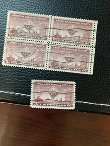 #1002 – 1951 3¢ American Chemical Society, 5 used - Picture 1 of 1