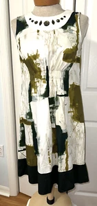 SIMPLY VERA WANG SIZE 4 DRESS Jewels at Neckline Sleeveless 100% Cotton - Picture 1 of 8