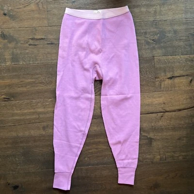 VTG 70's  Sears Winterskins Womens LARGE~Pink Thermal Bottoms Pants Hips 40-42 - Image 1 of 4