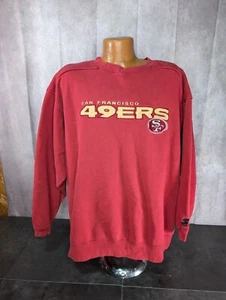 Vintage San Francisco 49ers Sweater Mens XL Red Starter Crewneck NFL - Picture 1 of 5