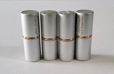 Lot Of 4-Jane Iredale Just Kissed Lip & Cheek Stain Forever Pink Travel Size  - Image 1 of 3