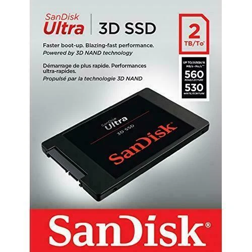 SanDisk Ultra 3D 2 TB, Internal, 2.5 inch SSD NAND Solid State Drive - Image 1 of 1