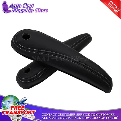 For Chrysler Pacifica 2017-2020 Black Seat Armrest Cover Leather Gray Stitch Foto 1 de 4