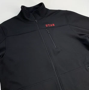 Utah Utes Know Wear Full Zipper Pockets Sweatshirt Jacket Men’s M Black NCAA - Picture 1 of 13