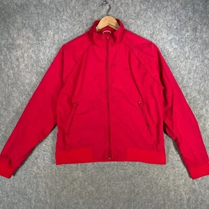 Helly Hansen Jacket Womens Large Red Bomber Logo Lined Casual Rain Coat - Picture 1 of 17