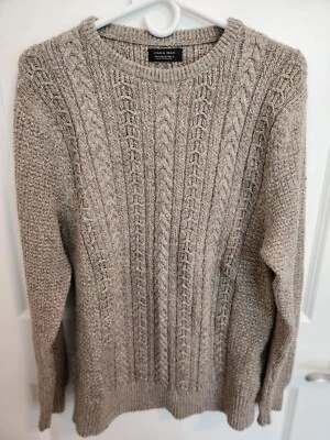 Suéter de punto gris mostaza claro 40 mediano o grande de Zara para hombre  Foto 1 de 4