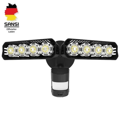 36W Strahler Fluter LED Außenleuchte mit Bewegungsmelder Wandlampen IP65 SANSI - Bild 1 von 4