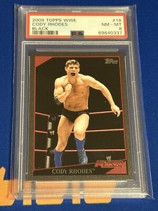 2009 Topps WWE Cody Rhodes #18 Black Refractor PSA 8 Pop 2