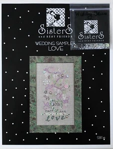 Sisters & Best Friends Wedding Sampler Love With Beads Cross Stitch Chart - Picture 1 of 2