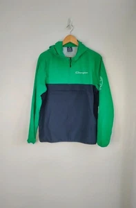 Champion Vintage Jacket Size M Windbreaker Mens Hooded Navy Green Long Sleeve - Picture 1 of 10