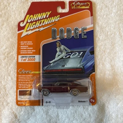 Johnny Lightning Classic Gold - 1967 Dodge Charger - Dark Red Poly - Image 1 of 2