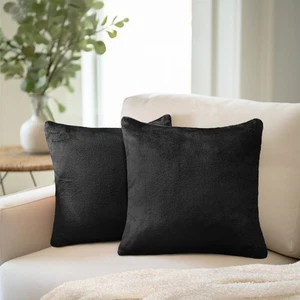 Throw Pillow Covers Set of 2 Sofa Decor Velvet Cushion Cases Soft Fleece Zipper - Picture 1 of 128