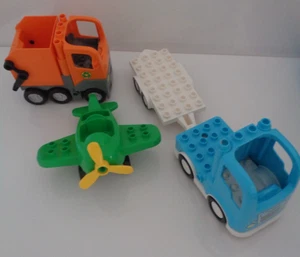 Duplo Staubwagen / Müllwagen / Müllwagen LKW & Flugzeug - Bild 1 von 17