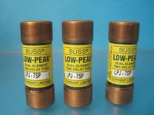 SET BESTEHEND AUS 3 NEUEN BUSSEN LOW-PEAK DUAL ELEMENT ZEITVERZÖGERUNG SICHERUNG LPJ-7SP STROMBEGRENZUNG - Bild 1 von 14