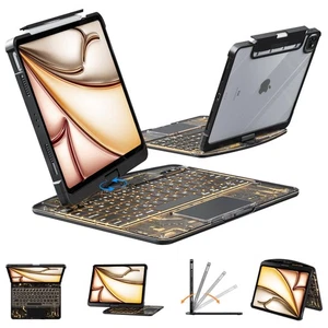 Transparente Hülle mit Kabelloser Tastatur für iPad Pro 13 Zoll (M4,2024), 7 Farben... - Bild 1 von 7