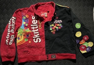 Jeff Hamilton Skittles Jacket Youth 2XL Red Rainbow Varsity JH Designs - Picture 1 of 9