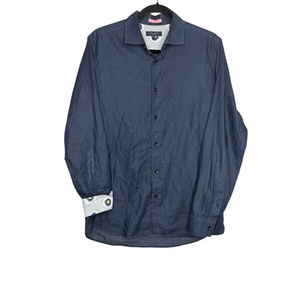 Ted Baker London MMA Classics Para Hombre Manga Larga Azul Marino Punto Floral Talla 3 (Mediano) Foto 1 de 4