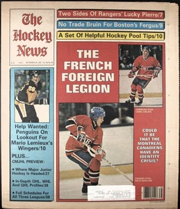 THE HOCKEY NEWS - 20. September 1985 - Lemieux, Chelios und Mats Naslud **BESCHREIBUNG LESEN** - Bild 1 von 1