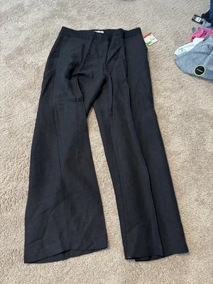 Women's . Covington. Sz 16 Linen  Rayon Blend Black Wide Leg Pants. - Image 1 of 3