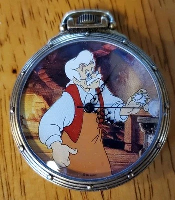 RELOJ BOLSILLO Disney PINOCHO Gepetto Fósil Edición Limitada 1511/7500 Nuevo Batt. Foto 1 de 4