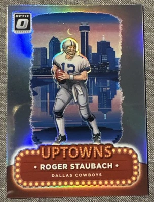 2024 Panini Donruss Optic Uptowns Roger Staubach #24 Cowboys SP Estuche Hit Prizm Foto 1 de 4