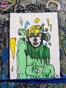 Time Anew Figure ACEO ORIGINAL OOAK Acrylic Jmg - Picture 1 of 3