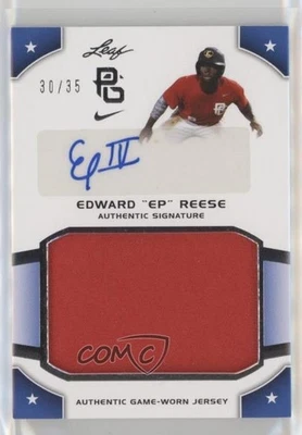 2015 Leaf Perfect Game National Showcase Jersey Silver /35 Edward Reese Auto - Image 1 of 2