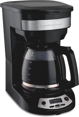 12 Cup Programmable Drip Coffee Maker, Brew Options, Glass Carafe (46299), Black - Image 1 of 4