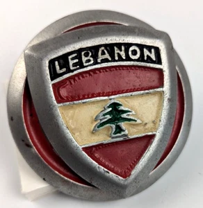 Arabischer LIBANON Grill Frontabzeichen Emblem Motorhaubenornament 50er Aluguss selten - Bild 1 von 10