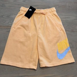 NEW Nike Orange Sportswear Club Fleece Shorts Boys Big Kids Large CK0509-734 - Picture 1 of 16