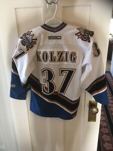 Maillot NHL #37 Olaf Kolzig Washington Capitals AUTOGRAPHIÉ jeunesse taille S