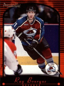 2000-01 Topps Premier Plus Colorado Avalanche Hockey Card #42 Ray Bourque