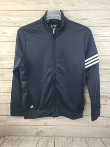 Adidas Giacca Golf Blu Navy Donna TG XL Atletica Full Zip 3 Strisce Braccio Fascia - Foto 1 di 12