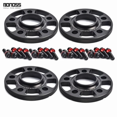 Separadores de rueda centrados en el cubo negro 4 piezas 12 mm para BMW 320i 328i 335i 340i 2014-2018 Foto 1 de 4