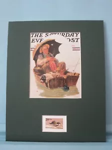 Foto de Norman Rockwell - Estampilla de mosca pesquera pecedora de pececillos desaparecidos. - Imagen 1 de 1