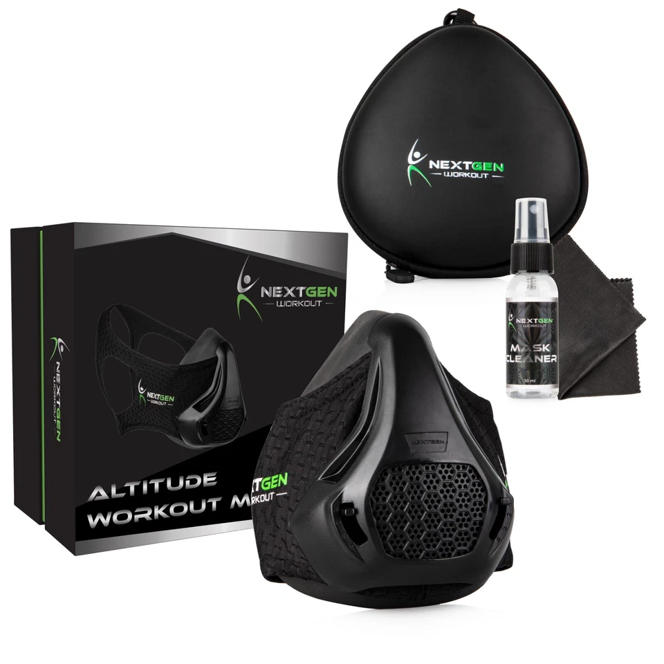 NEXTGEN Workout Altitude Mask - Cardio, Breathing trainer, Carbon filtration