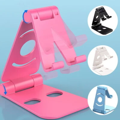 Foldable Adjustable Phone Stand For Tablets and Phones Universal iPhone Samsung - Image 1 of 4