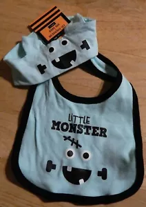 Gertex Halloween Little Monster Baby Bib + Headband Set 0-12 Months - Picture 1 of 2