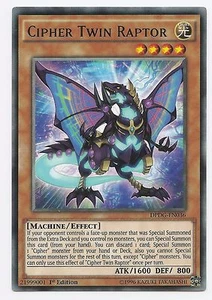 Chiffre Zwillingsraptor DPDG-DE036 Rare Yu-Gi-Oh Karte Einzel/Playset 1. Auflage Neu - Bild 1 von 3