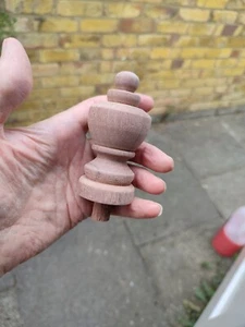 Small Wood Finial 8 cn in cheap mahogany Woodturning - Picture 1 of 6