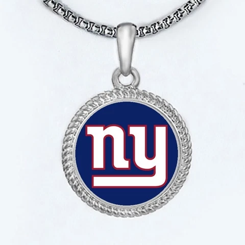 New York NY Giants Large 1-1/2" Womens Mens 20" Link Chain Pendant Necklace  D22 Cover