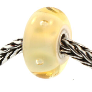 Authentic Trollbeads Glass 61171 Beige Bubbles :0 RETIRED
