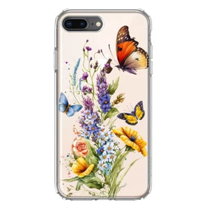 For Apple iPhone 7/8 Plus Shockproof Spring Flowers Butterflies Case - Picture 1 of 3