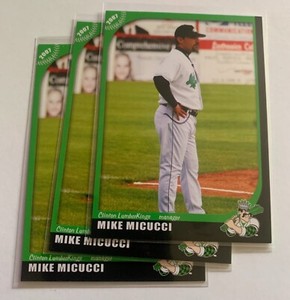 MIKE MICUCCI 2007 Grandstand Clinton Lumberkings 3 card lot PWE SHIP